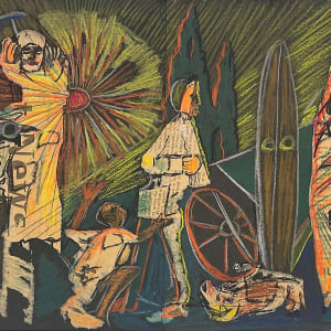COLLAGE & MIXED MEDIA HONORABLE MENTION – The Timekeepers by Paul Farr, father of Will Farr