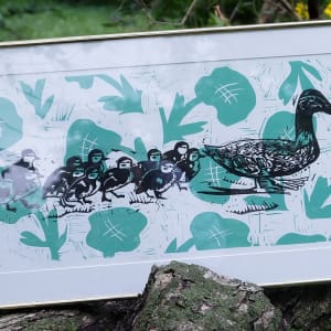 PRINTS & PRINTMAKING HONORABLE MENTION – Ducks on Parade by Bettina Senga