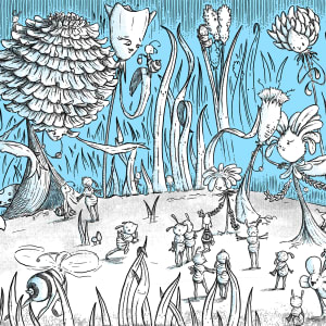 DRAWING & PASTEL HONORABLE MENTION – Where All the Little Things Live by Ian Tadashi Moore