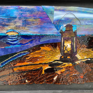 COLLAGE & MIXED MEDIA WINNER – Beach Glow by Tina Creguer