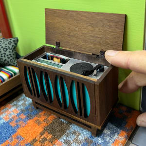 Stereo Console – 1:12 Scale by Margie Criner