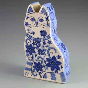 Flower Cat Vase by Jackie Stasevich