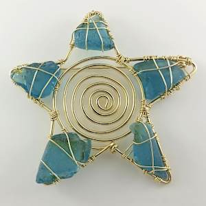 SS25 - Beach Glass Star Brooch by M. Lovingood