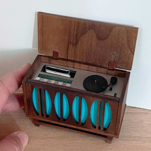 Stereo Console – 1:12 Scale by Margie Criner 