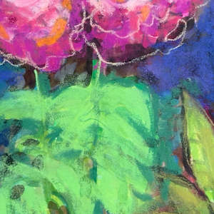 Night Garden 5, Juniper & Blooming Yucca by Denita Benyshek 