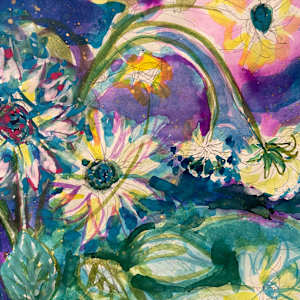 Night Garden 4, Starflowers by Denita Benyshek 