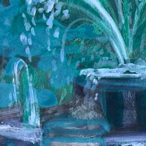 Night Garden 8, Night Fountain by Denita Benyshek 