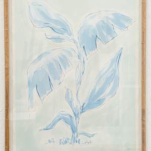 Blue Palm Leaves No.1 by Elizabeth Bernheisel 