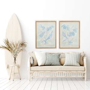 Blue Palm Leaves No. 2 by Elizabeth Bernheisel 