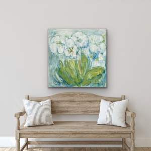 White Orchid Blooms by Elizabeth Bernheisel 