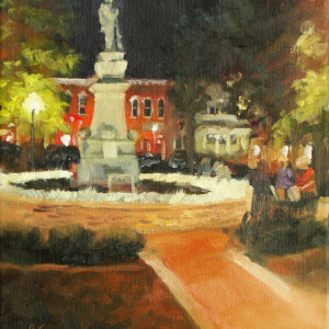 Night Watch, Bentonville Square by Julie Gowing Hayes