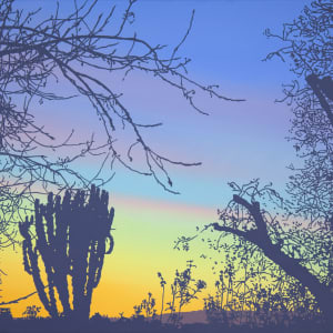 Sea View Cactus in Violet by Lindsey Warren