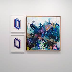 The Lights That Shine On by Crissy Arseneau  Image: Works by Crissy Arseneau and Andrea Soos. Little Distance exhibition at Parker Street Gallery, November 2025.