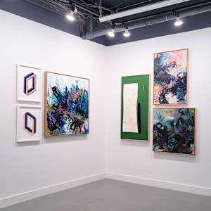 We Could Dream This Night Away by Crissy Arseneau  Image: Works by Crissy Arseneau, Andrea Soos, and Amy Stewart. Little Distance exhibition at Parker Street Gallery, November 2025.