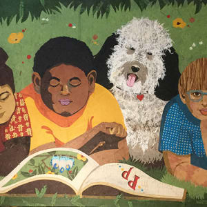 Reading with Friends on a Summer Day by Sandra Oppenheimer