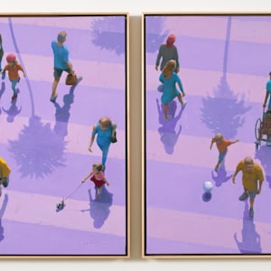 Neighborhood Crosswalk Scene by Rod Hayslip
