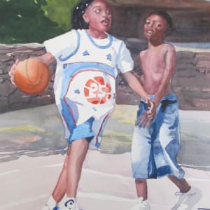 Basketball, Running in the Park, Boys on the Slide by Rita Sklar