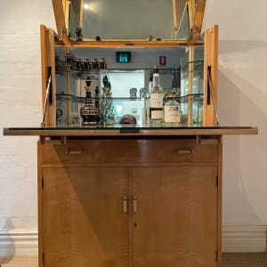 Original Art Deco Bar Unit with pull down front ca 1940 