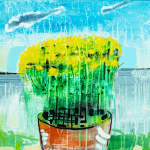 Small Marigolds, Big Lake by Brian Frink, Image 1.