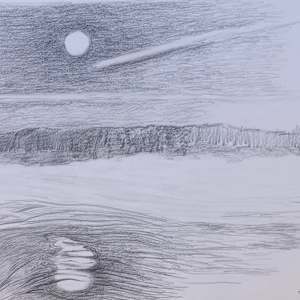Weird Clouds and the Moon by Brian Frink, Image 1.