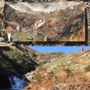 8. WHITE RIBBONS.  COPPERMINES VALLEY by Frances Hatch  Image: two differing moods in the same valley