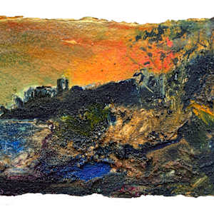 SANDSFOOT SUNSET. diptych by Frances Hatch 