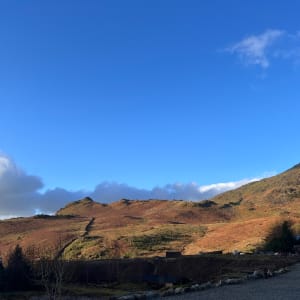 COPPERED BRACKEN SHINES. The Old  Man of Coniston, Cumbria. by Frances Hatch 