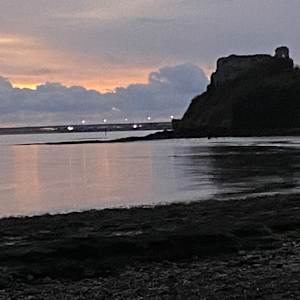 LAST OF THE SUN. Moon Already Risen. Sandsfoot Castle by Frances Hatch 