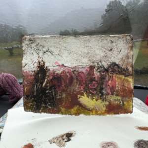 MATERIAL PRACTICE = SPIRITUAL PRACTICE  Frances Hatch by Frances Hatch  Image: from palette swatches into paint