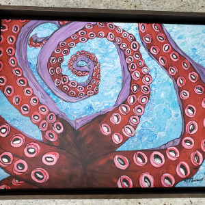 Red and purple tentacles by Heather Medrano