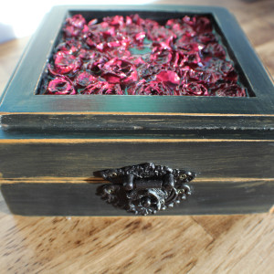 Resin trinket box square by Heather Medrano 