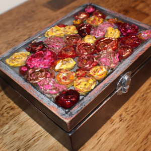 Resin  Rose Rectangle Trinket box by Heather Medrano 