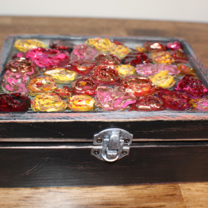 Resin  Rose Rectangle Trinket box by Heather Medrano 