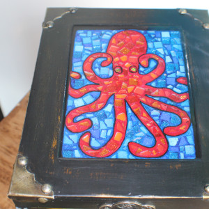 Octopus Mosaic Trinket Box by Heather Medrano 