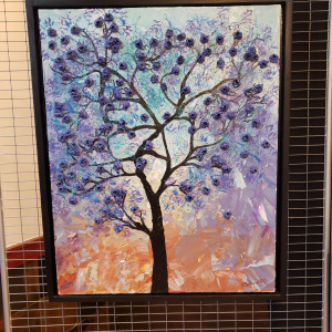 Abstract Cerulean Purple Tree by Heather Medrano