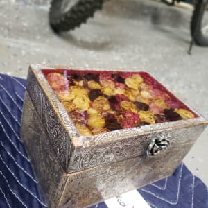 Medium textured resin rose box by Heather Medrano 