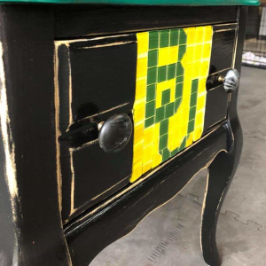 Baylor University Antique side table by Heather Medrano 