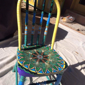 Lady tree Mandela single Antique Chair by Heather Medrano 