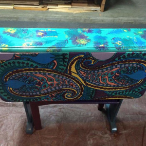 Drop leaf Antique Paisley/Peacock by Heather Medrano 