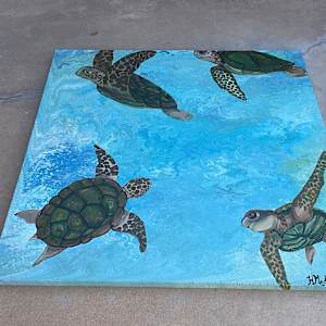 Green Turtle Bliss by Heather Medrano 