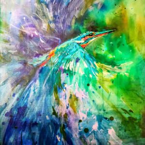 Kingfisher Splash by Sue Gardner
