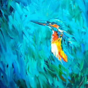 'Riverside Sparkle'  Kingfisher by Sue Gardner