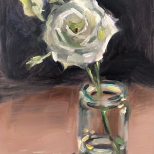 White Lisianthus in a Jar by Ivana Ignjacevic, Image 1.