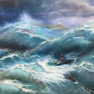 The Wave- After Ivan Aivazovsky by Ivana Ignjacevic Okereke