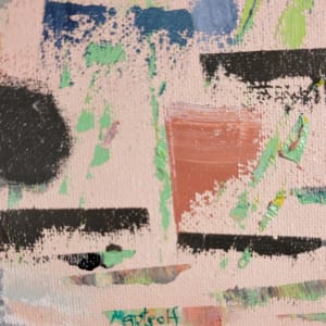 Pink Clash by Dave Martsolf  Image: Painting Detail Showing Signature