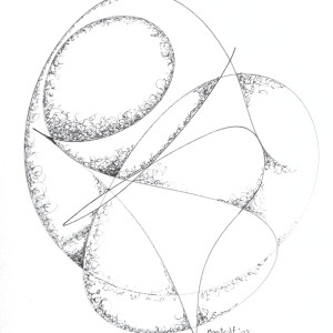 Polished Convolutions, the drawing that resulted in "The Millennium Stone" by Dave Martsolf
