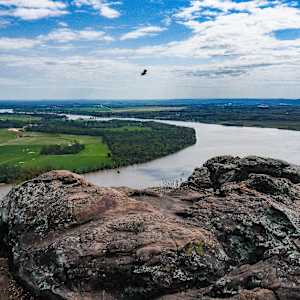 Arkansas River Passing Petit Jean by Y. Hope Osborn, Image 1.