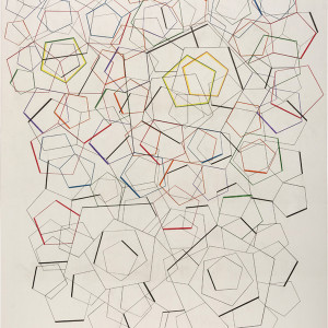 Pentagonos 15  190 x 150  cm by Miguel Angel Giovanetti (Argentina b. 1948)