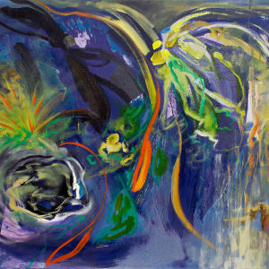 Abstract Study (garden at night) by Pamela Staker