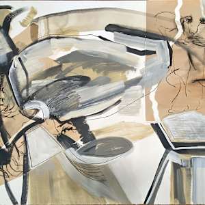 Abstract Study (crouching tiger no.2) by Pamela Staker